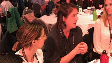 Melbourne's Krista (centre) came to the session after witnessing melting glaciers in South America.