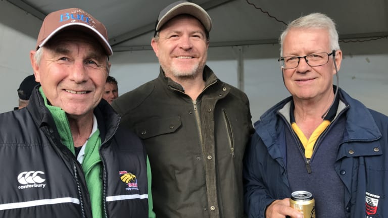 ACT Kookaburras reunion in 2017: Laurie Atkins, Doug Stuart and John Kelsey.