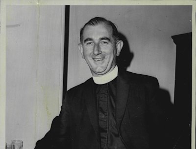 Father Burnheim, 39, rector of St. John’s College, Sydney University, 1966.