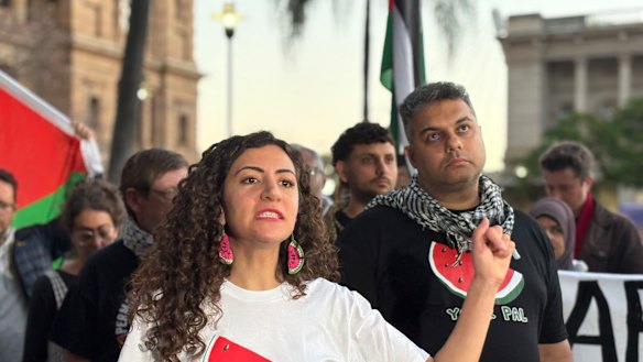 Justice for Palestine Magan-djin representatives including Remah Naji.