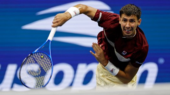Alexei Popyrin served 24 aces against Frances Tiafoe but also nine double faults.