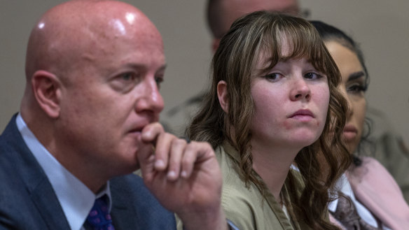 Hannah Gutierrez-Reed with her lawyer Jason Bowles.