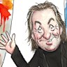 Many Herald journalists have received a Shakes caricature when they left the newsroom. This is the self-portrait he created as his last illustration for the Fitz Files when leaving the Herald in August 2024.
