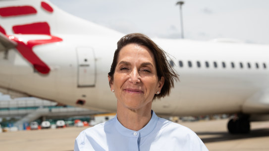 Jayne Hrdlicka CEO Virgin Australia. Brisbane, 18 Nov 2020. Photo: Attila Csaszar .