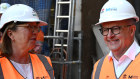 Infrastructure Minister Catherine King and Prime Minister Anthony Albanese.
