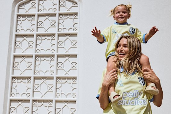 Ellidy Pullin, with daughter Minnie, has collaborated with Australian brand Ena Pelly.