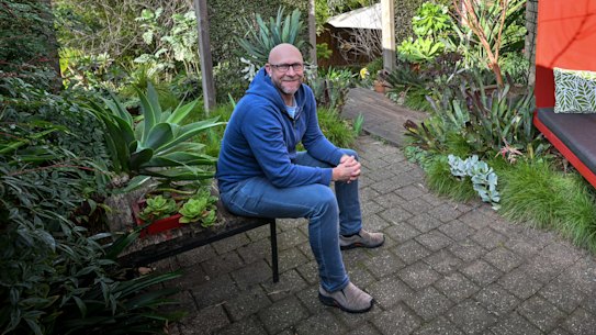 Steven Wells in his Montmorency garden