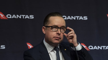 Qantas CEO Alan Joyce's pay has fallen deep from the $24 million which made him Australia's highest paid executive. 