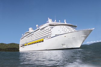 Voyager of the Seas, which can carry up to 4000 passengers, left Sydney on Tuesday for an 11-day cruise through the South Pacific.
