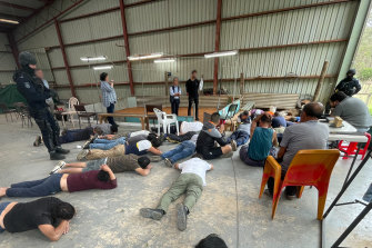 Thirty-five men were detained and spoken to, with two charged so far. 