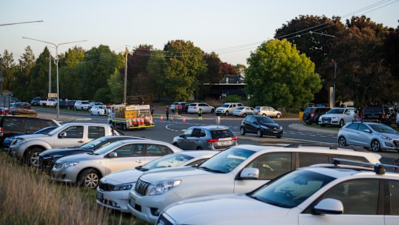 Some visitors to The Forage in Fyshwick on Saturday complained about being stuck in traffic for more than an hour.