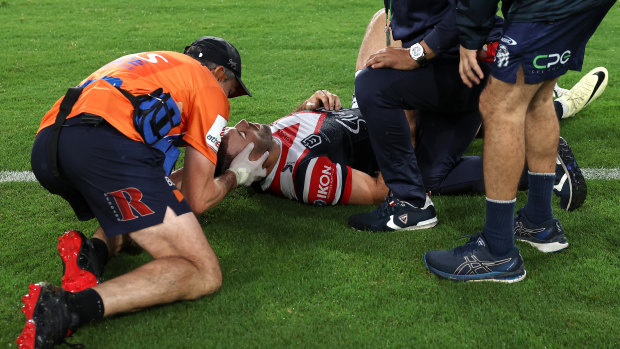James Tedesco took a severe blow to the head on Friday night.