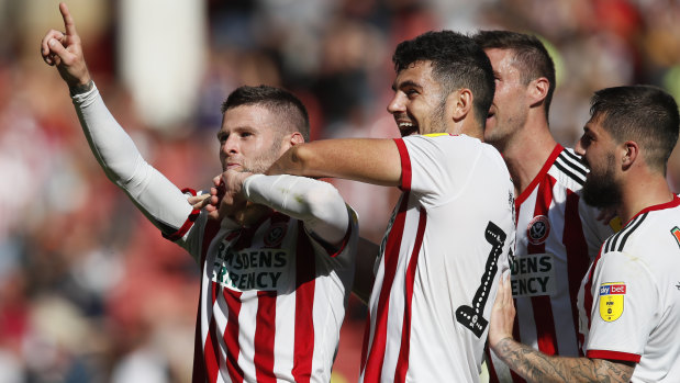 Triumph: Sheffield United proved far too strong for Aston Villa.