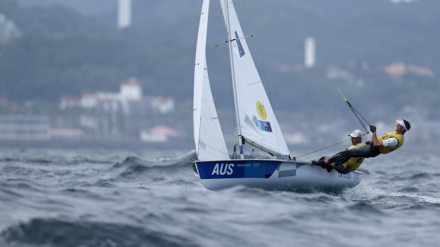 Mathew Belcher and Will Ryan have made a solid start to the men’s 470 class at Enoshima.