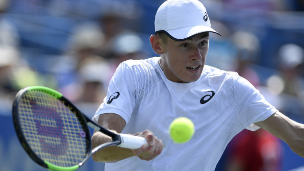 Shooting up the rankings: Alex de Minaur is set to move inside the top 50.