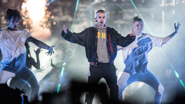 Justin Bieber performs in Sydney in 2017.