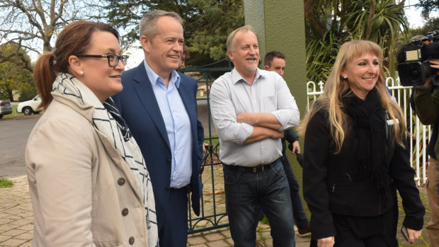 Opposition Leader Bill Shorten in Latrobe, Tasmania on Sunday.