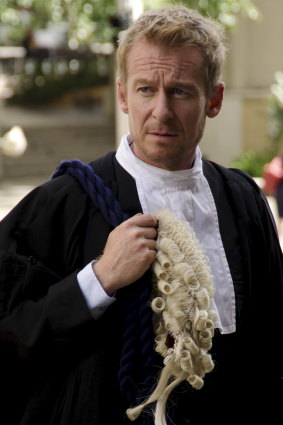 It is a moot point if Richard Roxburgh plays a clever barrister in ABC TV’s ‘Rake’.