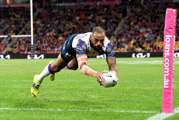Melbourne’s Josh Addo-Carr puts his name on the scoresheet again.