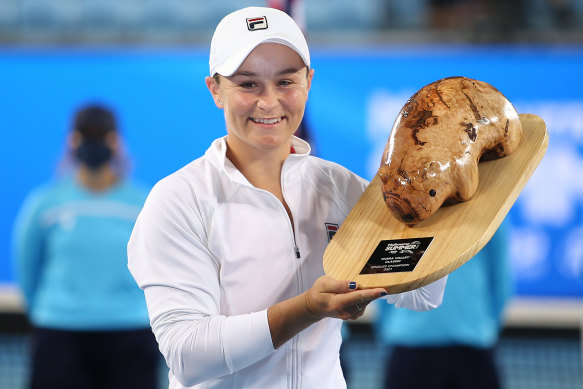Back in the game: Ashleigh Barty won the Yarra Valley Classic on Sunday.