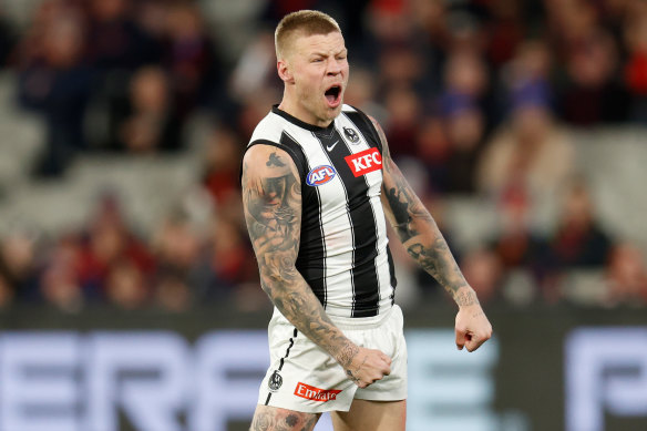 Jordan De Goey played his best game for the year on Friday night