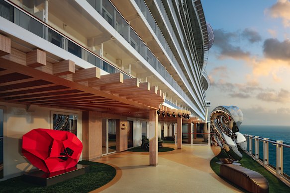 Artwork on the ship’s concourse.