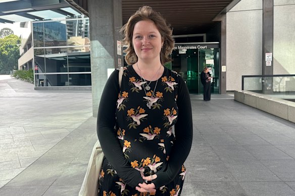 Kathryn Good, who was organising a protest march across the Story Bridge calling for a traffic lane to be turned into a lane for cycling and walking.