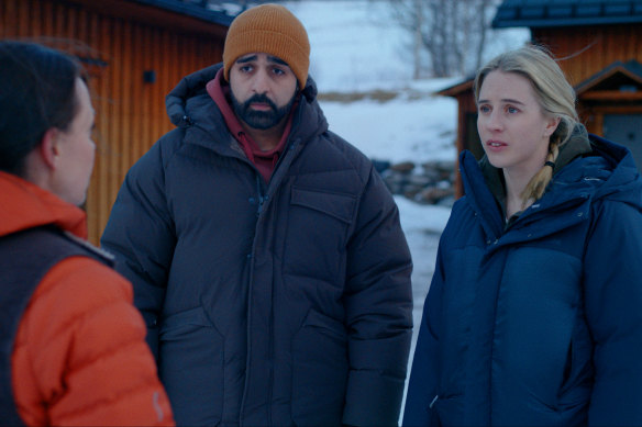 Kardo Razzazi (left) and Carla Sehn in Swedish crime thriller The Are Murders. 