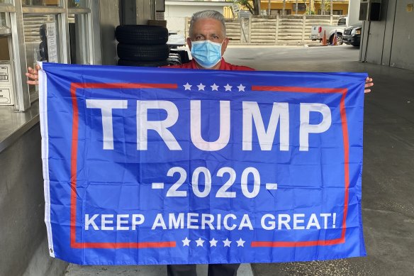 Trump supporter Pedro Villalonga in Miami.