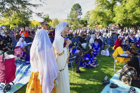 Afghan families celebrate Nowruz, or New Year, at Dandenong Park on Sunday.