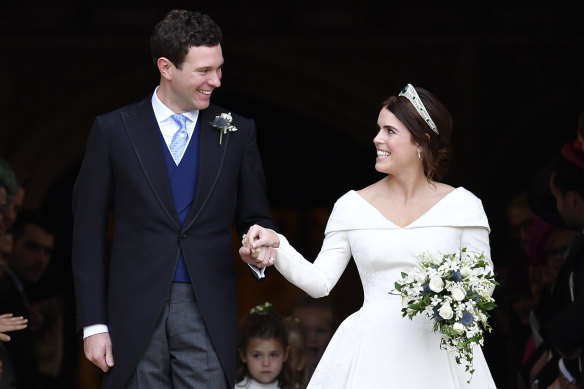 Princess Eugenie and Jack Brooksbank, pictured at their wedding in 2018.