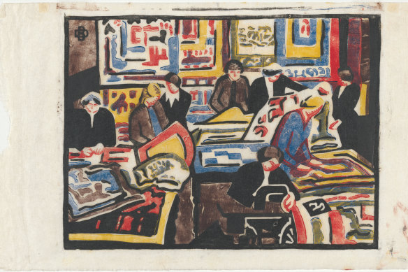 Dorrit Black's 'The wool quilt makers" (1940 or 1941)