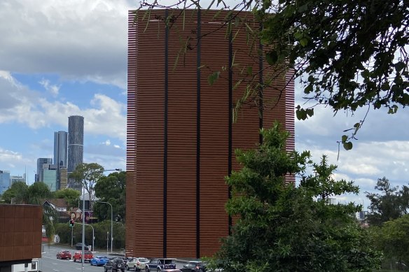 A Supreme Court judge found Brisbane City Council was wrong not to consider the impact a large digital billboard – shown here from the rear – would have on the view from neighbouring homes.