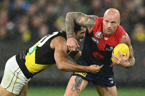 Melbourne’s Nathan Jones played his 300th game.