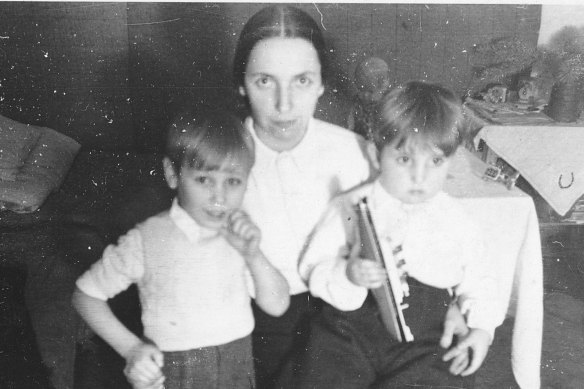 Milda with her boys just before leaving Europe to start a new life in Australia in 1949.