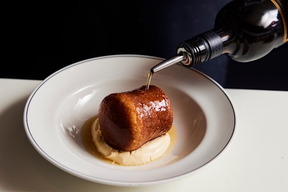 Rum baba, a signature dish at Cumulus Inc. in Melbourne.
