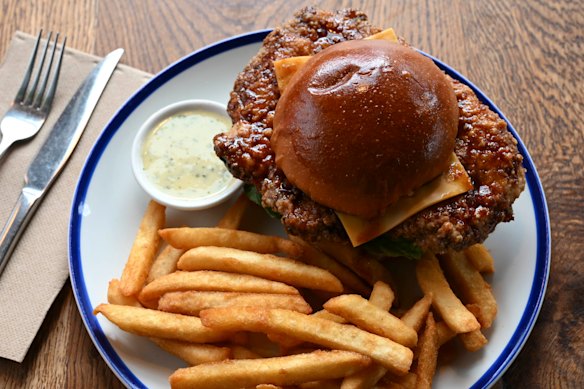 On Wednesdays, spicy fried chicken burgers are $15 at The Rochey.