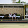 Camp Hill Bowls Club Chair Scott Walton (left) and secretary Callum Melican.