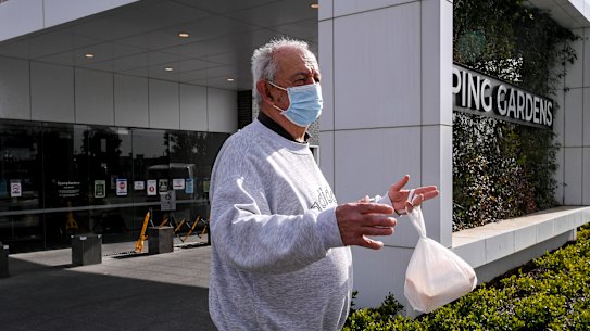 Risto Andonov at Epping Gardens on Wednesday, where there are now 86 coronavirus cases.