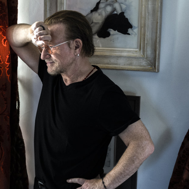 Living in Ireland “saves us from ourselves”, Bono says of U2’s overwhelming success. “You’d better be funny, because it doesn’t matter how much you’ve got in your back pocket, they just yawn in your face.”