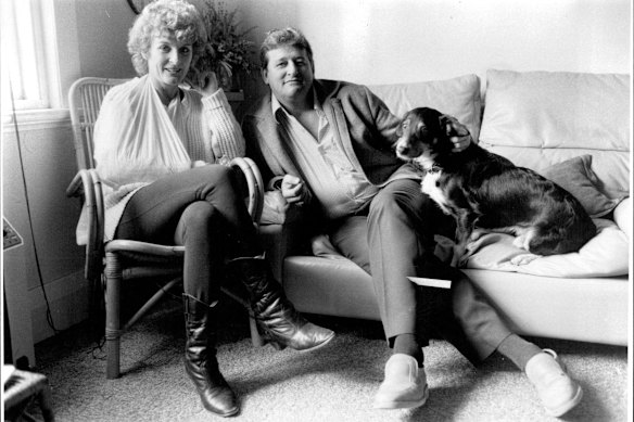 Judy Nunn with husband Bruce Venables in 1986. 