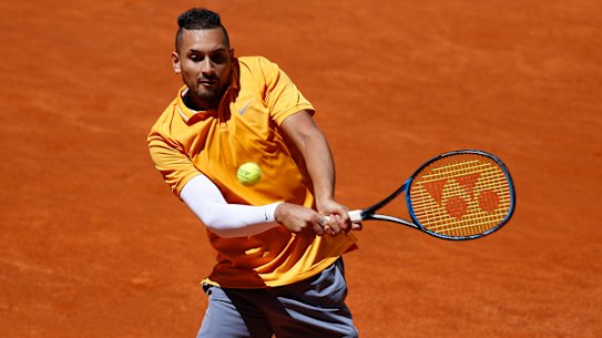Nick Kyrgios had an incident-packed loss at the Madrid Open.