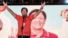 Ferdinand “Bongbong” Marcos jnr at a campaign  rally. “Judge me not by my ancestors, but by my actions,” he says. 