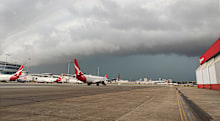 Storm looms over Sydney Airport