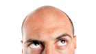 Bald guy looking up