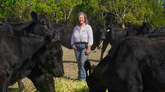 Cattle farmer Fiona Conroy at her farm  in St Leonards. 