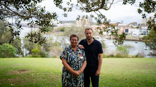 State Liberal MP James Griffin and his mother Cathy oppose the sale of Victoria Barracks, where Cathy served for more than a decade