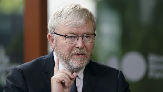 Kevin Rudd warned a war between the US and China over Taiwan would case damage not seen since World War II.