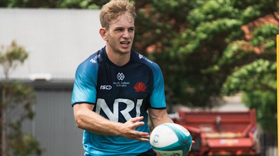 Max Jorgensen shone on the wing in the Waratahs’ trial win against the Reds in Narrabri. 