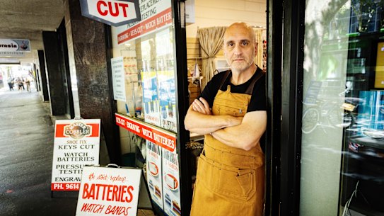 Arthur Tsakalakis’s, of Master Cobblers on Collins Street in the city says January was a poor trading period.